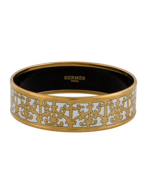 Hermès Wide Enamel Balcons Du Guadalquivir Bracelet