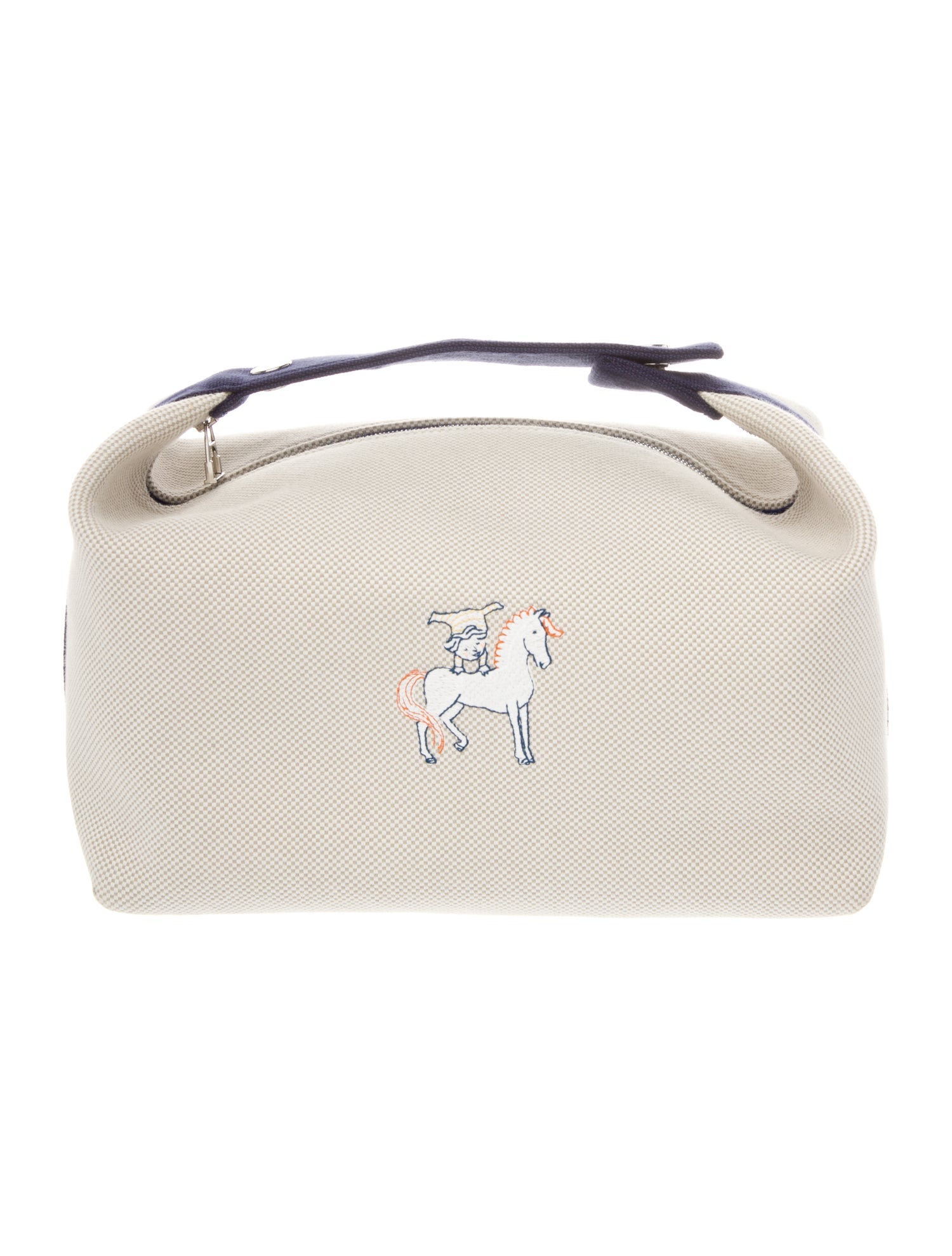 Hermès Large Toile Bride-a-Brac Cabriole Case