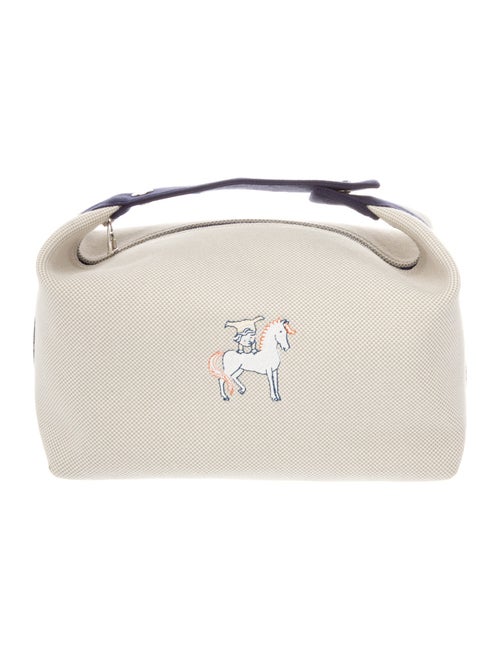 Hermès Large Toile Bride-a-Brac Cabriole Case