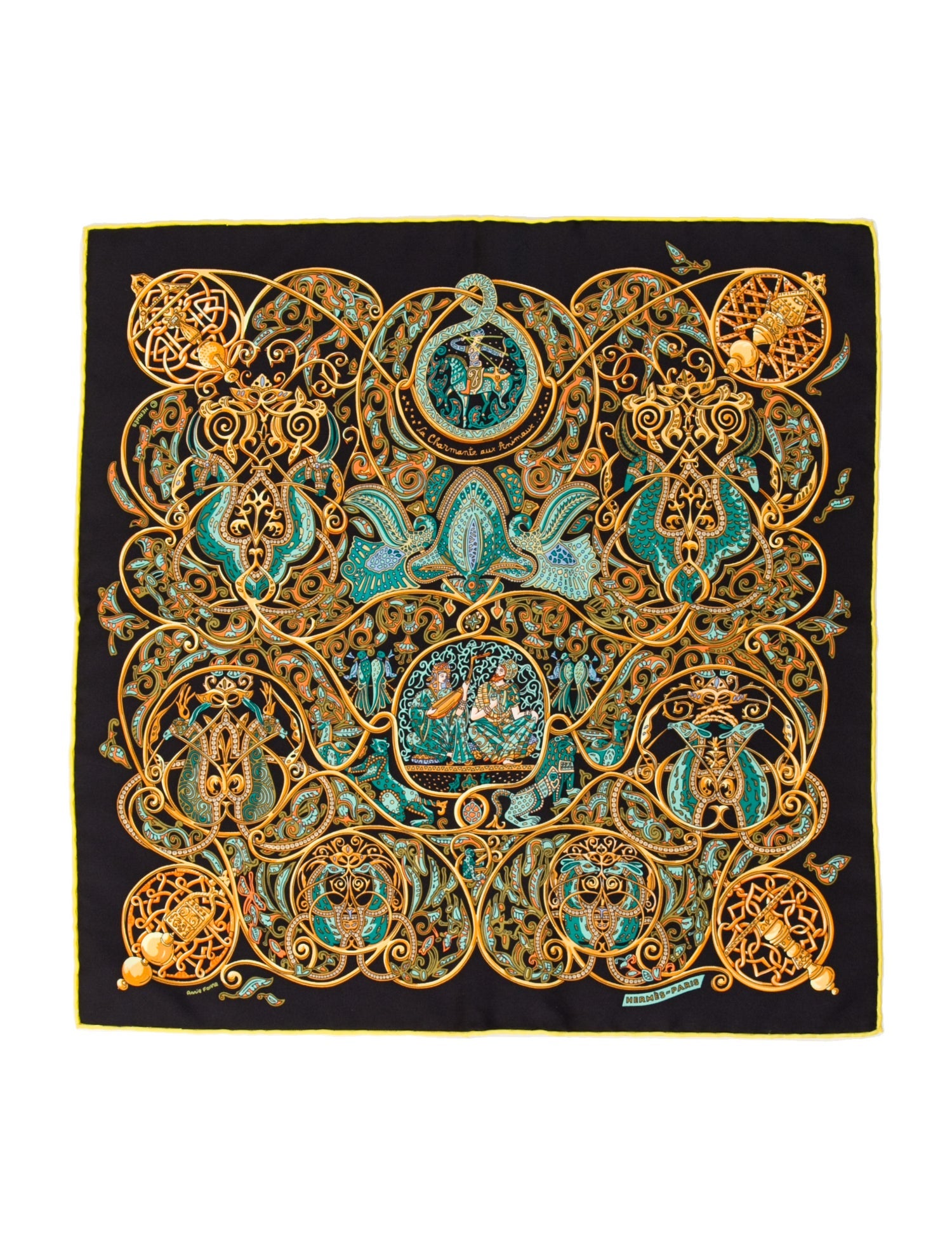 Hermès La Charmante Aux Animaux Silk Scarf