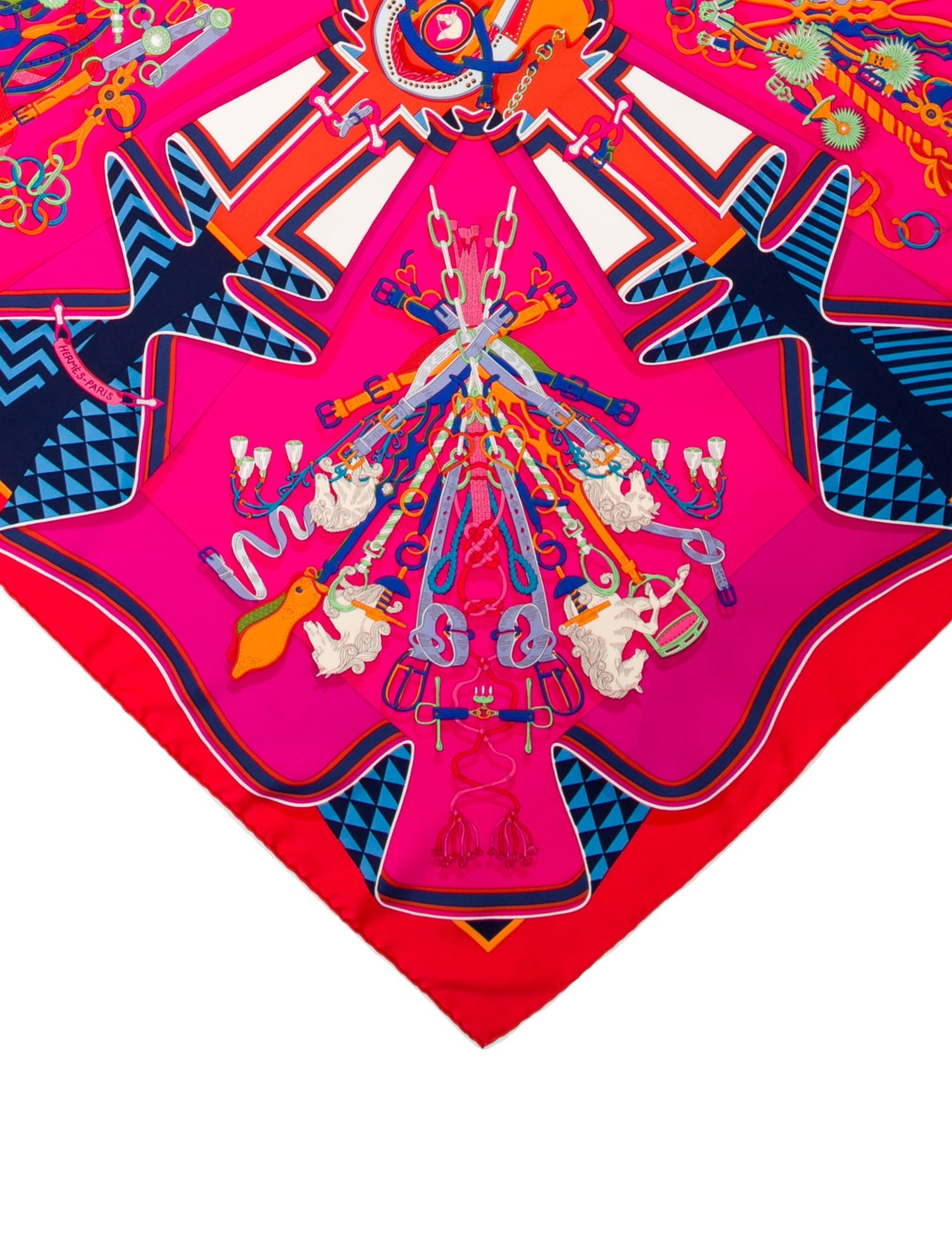Hermès Bouquets Sellier Silk Scarf