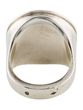Hermès Enamel Logo Signet Ring