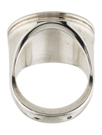 Hermès Enamel Logo Signet Ring