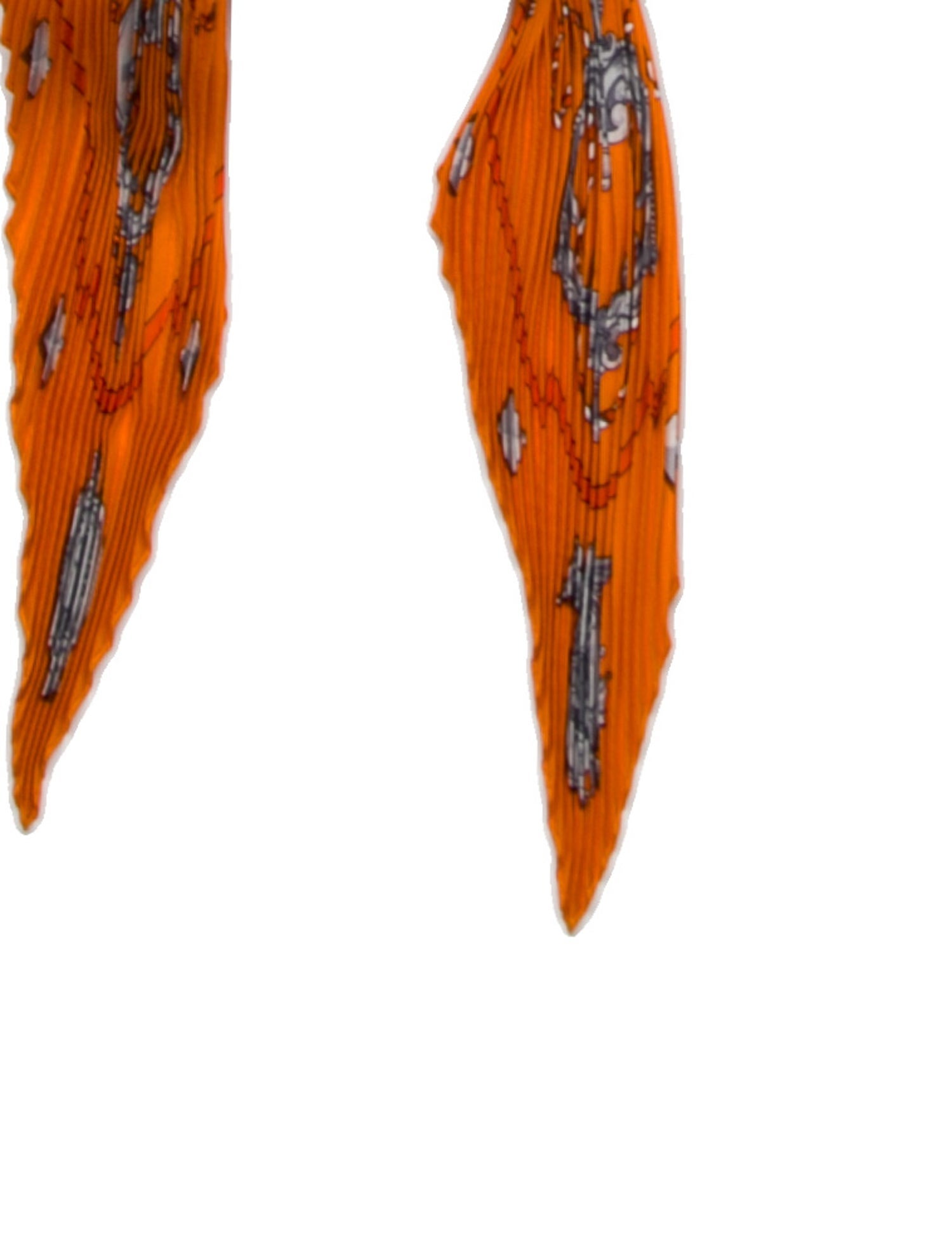 Hermès Les Clés Silk Plissé Scarf