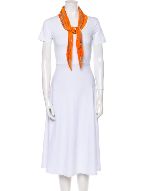 Hermès Les Clés Silk Plissé Scarf