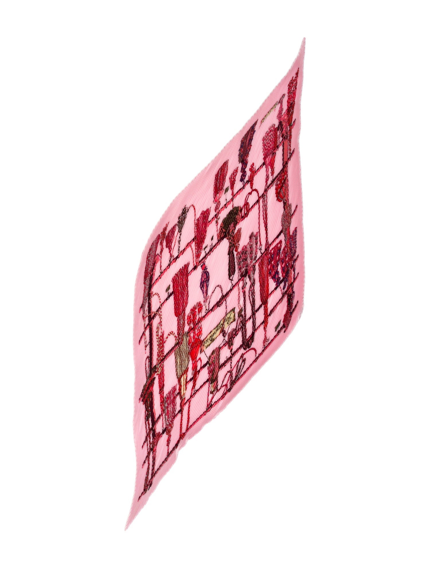 Hermès Passementerie Silk Plissé Scarf