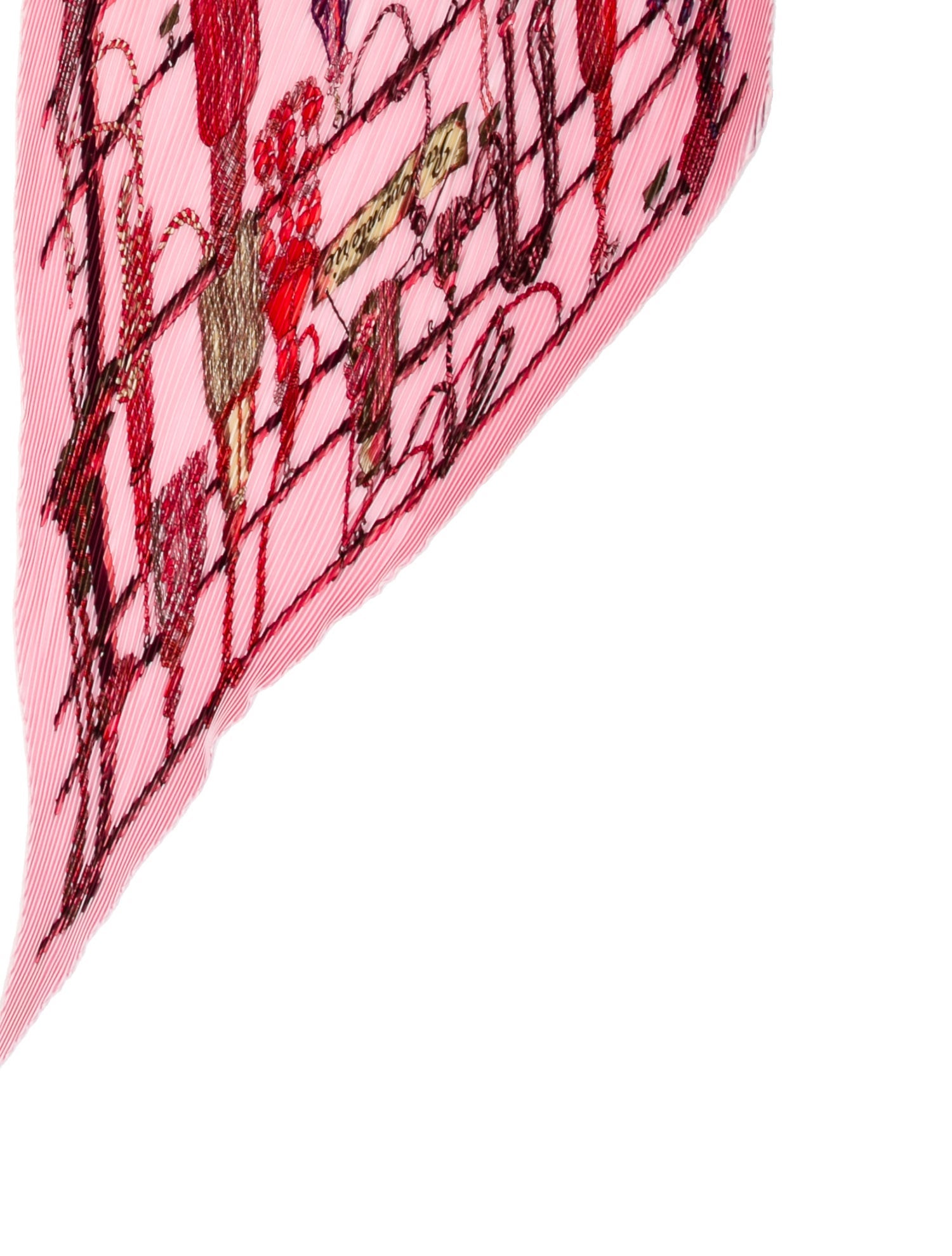 Hermès Passementerie Silk Plissé Scarf