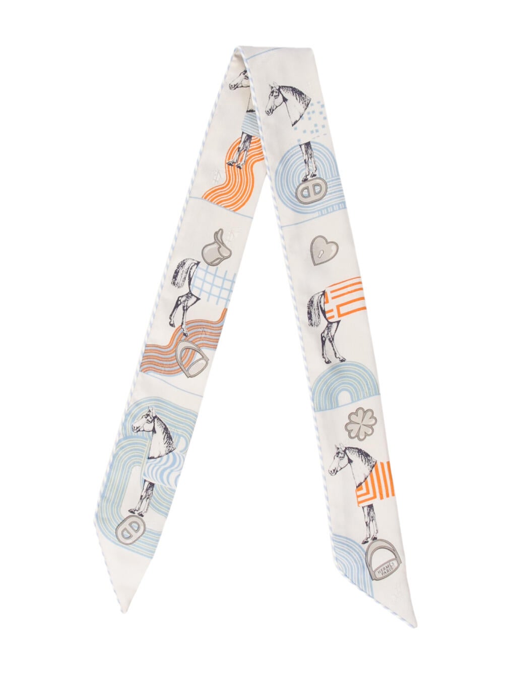 Hermès Garde Robe Pop Charms Silk Twilly Scarf