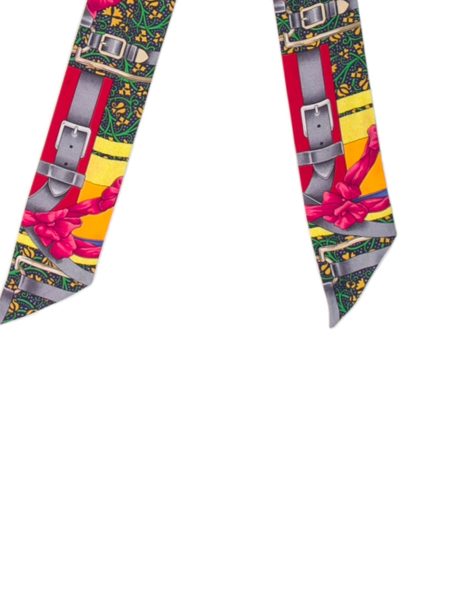 Hermès Grand Manège Fleuri Silk Twilly Scarf