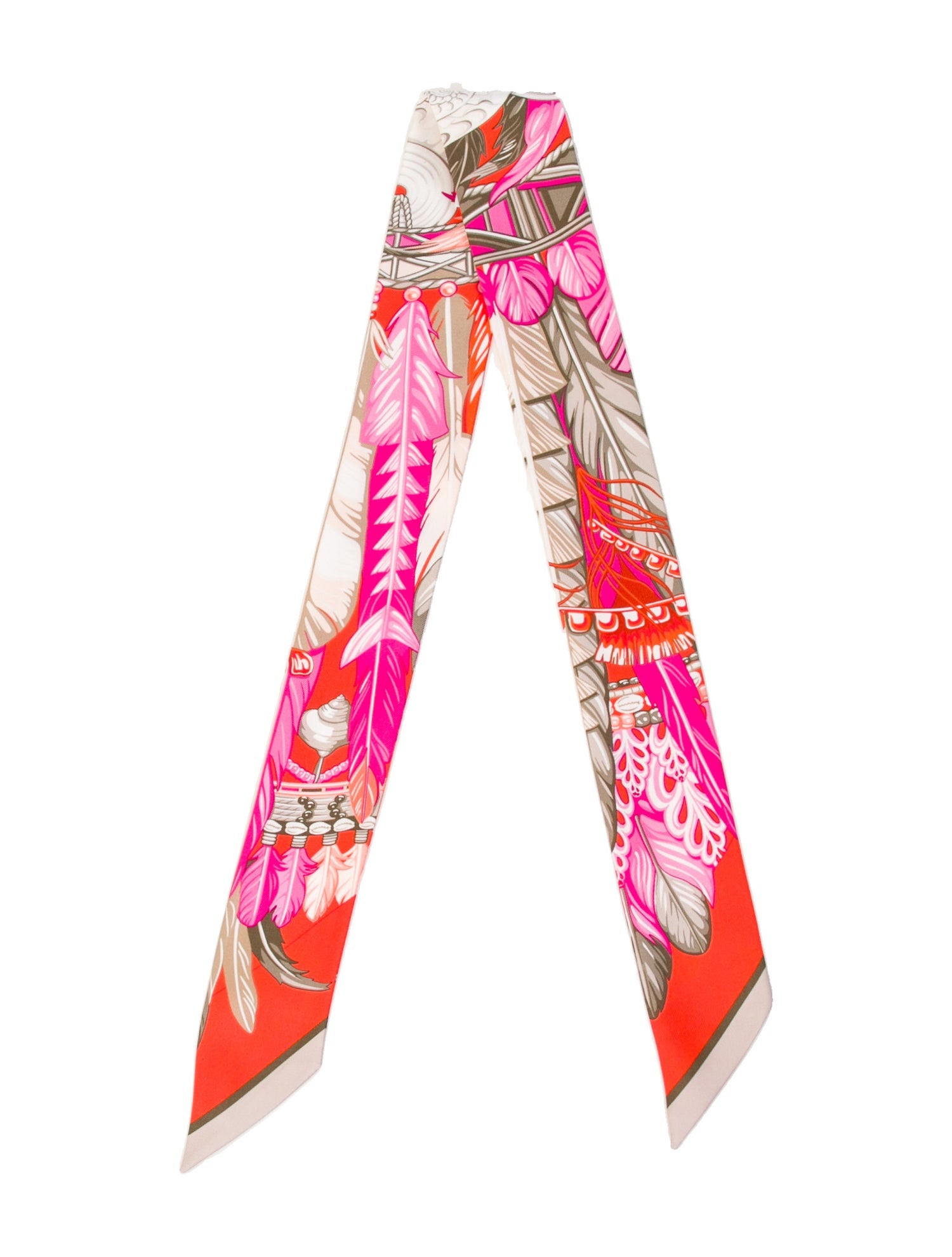 Hermès Danse Pacifique Silk Twilly Scarf