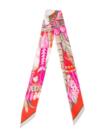 Hermès Danse Pacifique Silk Twilly Scarf