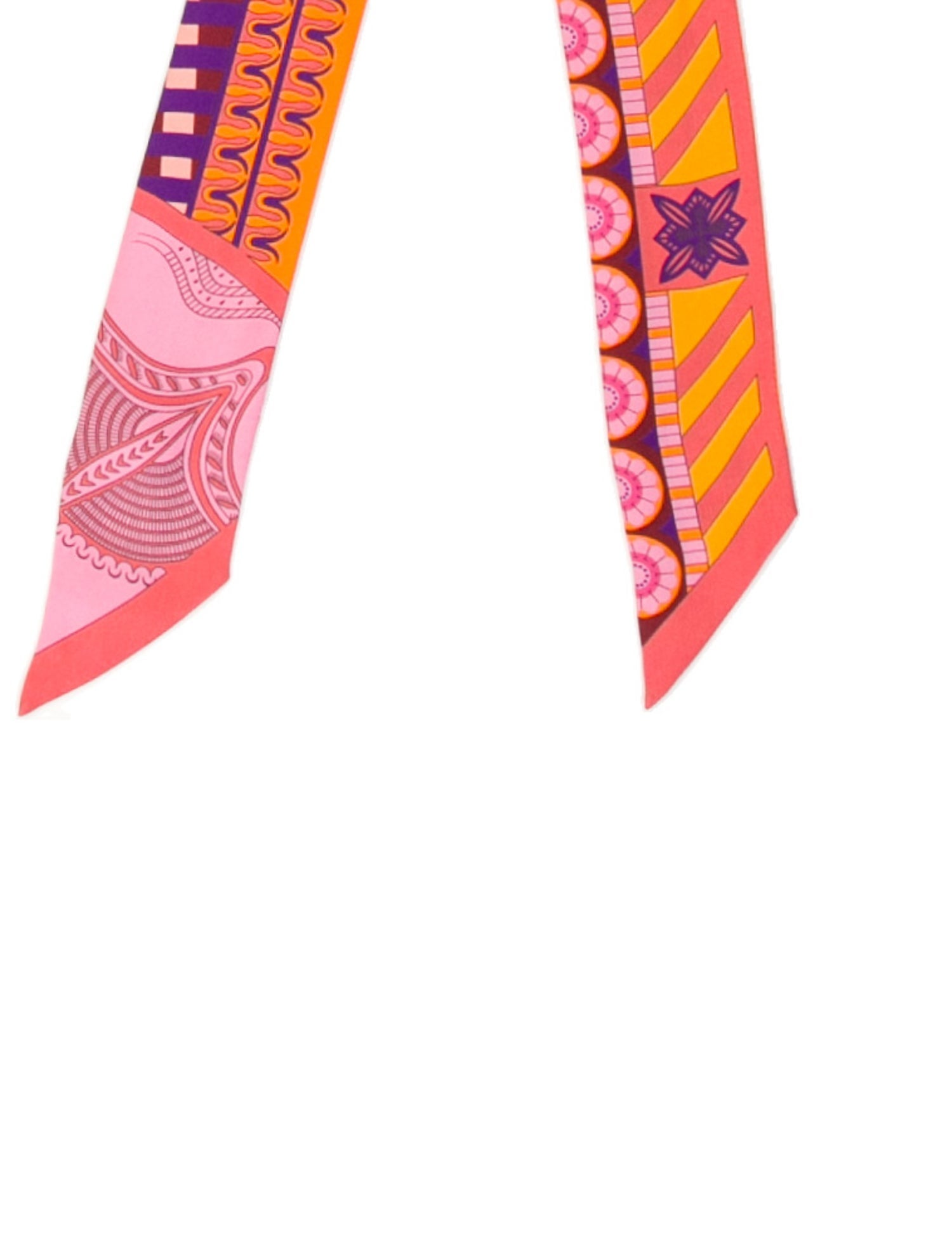 Hermès Geometrie Cretoise Silk Twilly Scarf