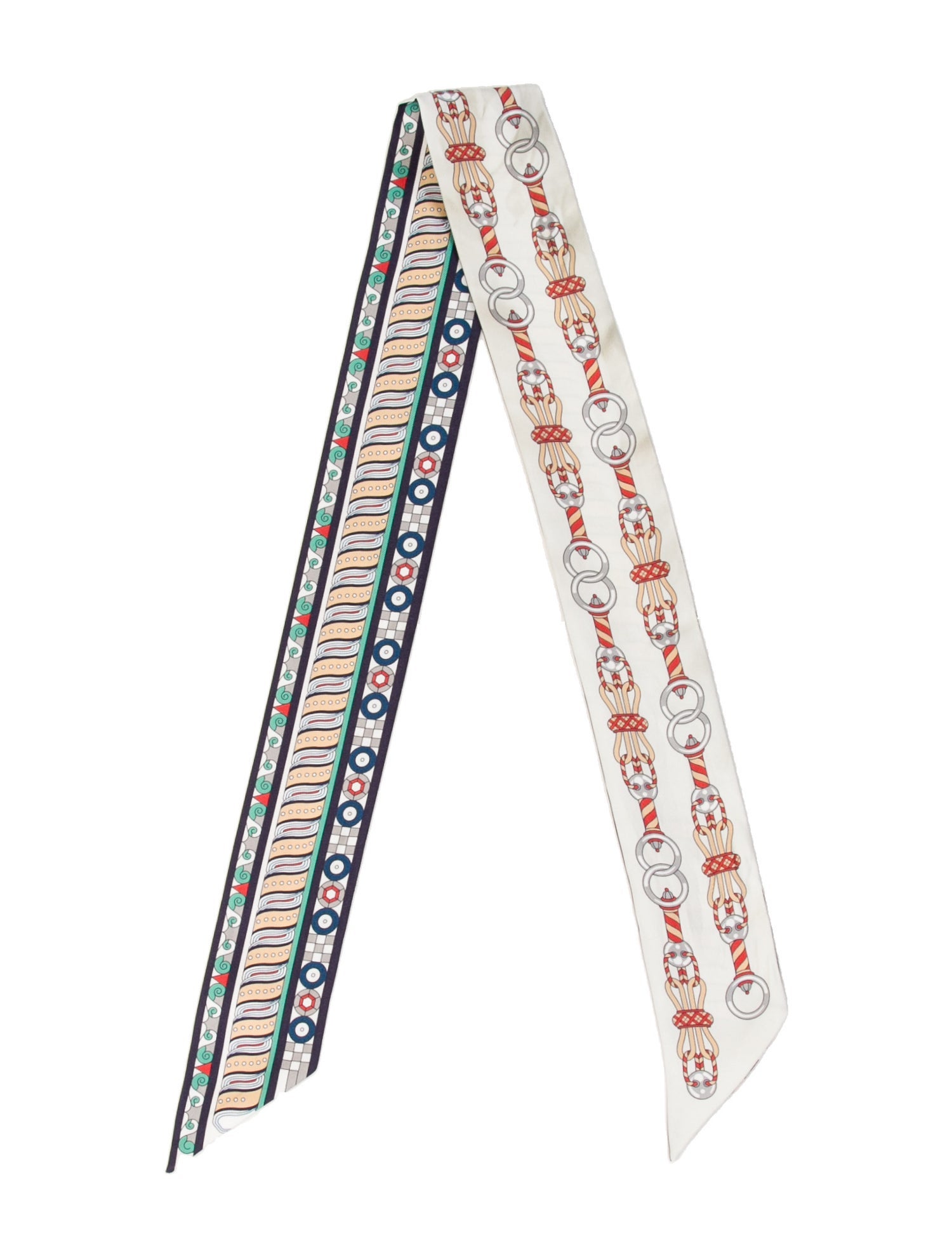 Hermès Harnais en Rosace Silk Twilly Scarf