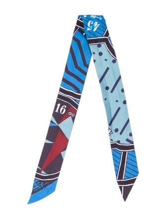 Hermès Jeu de Soie Uniforme Silk Twilly Scarf