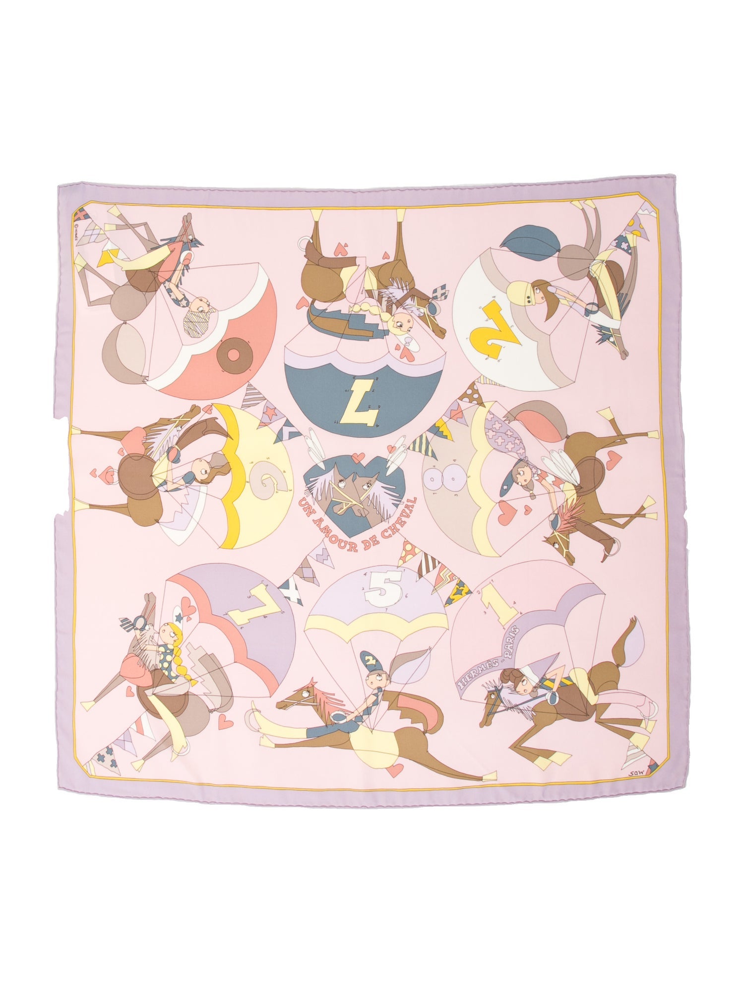Hermès Un Amour De Cheval Silk Scarf