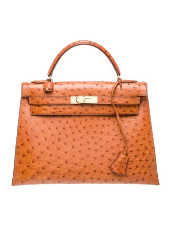Hermès Ostrich Kelly Sellier 32