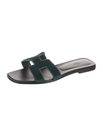 Hermès Oran Velvet Slides