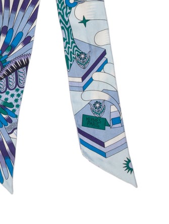Hermès La Source de Pegase Silk Twilly Scarf