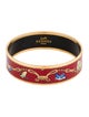 Hermès Wide Enamel Bangle Bracelet