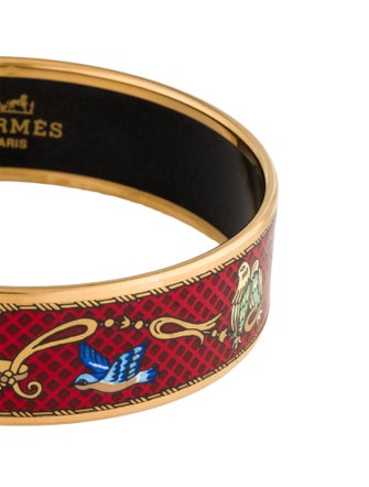 Hermès Wide Enamel Bangle Bracelet