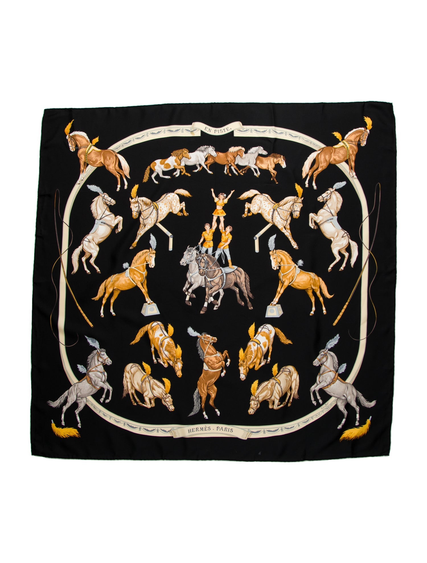 Hermès En Piste Silk Scarf