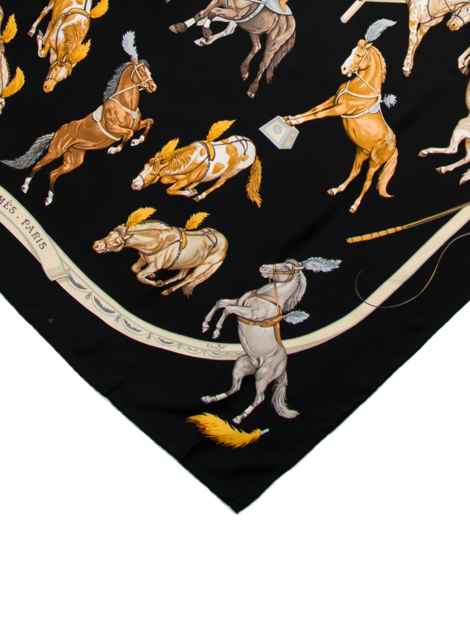Hermès En Piste Silk Scarf