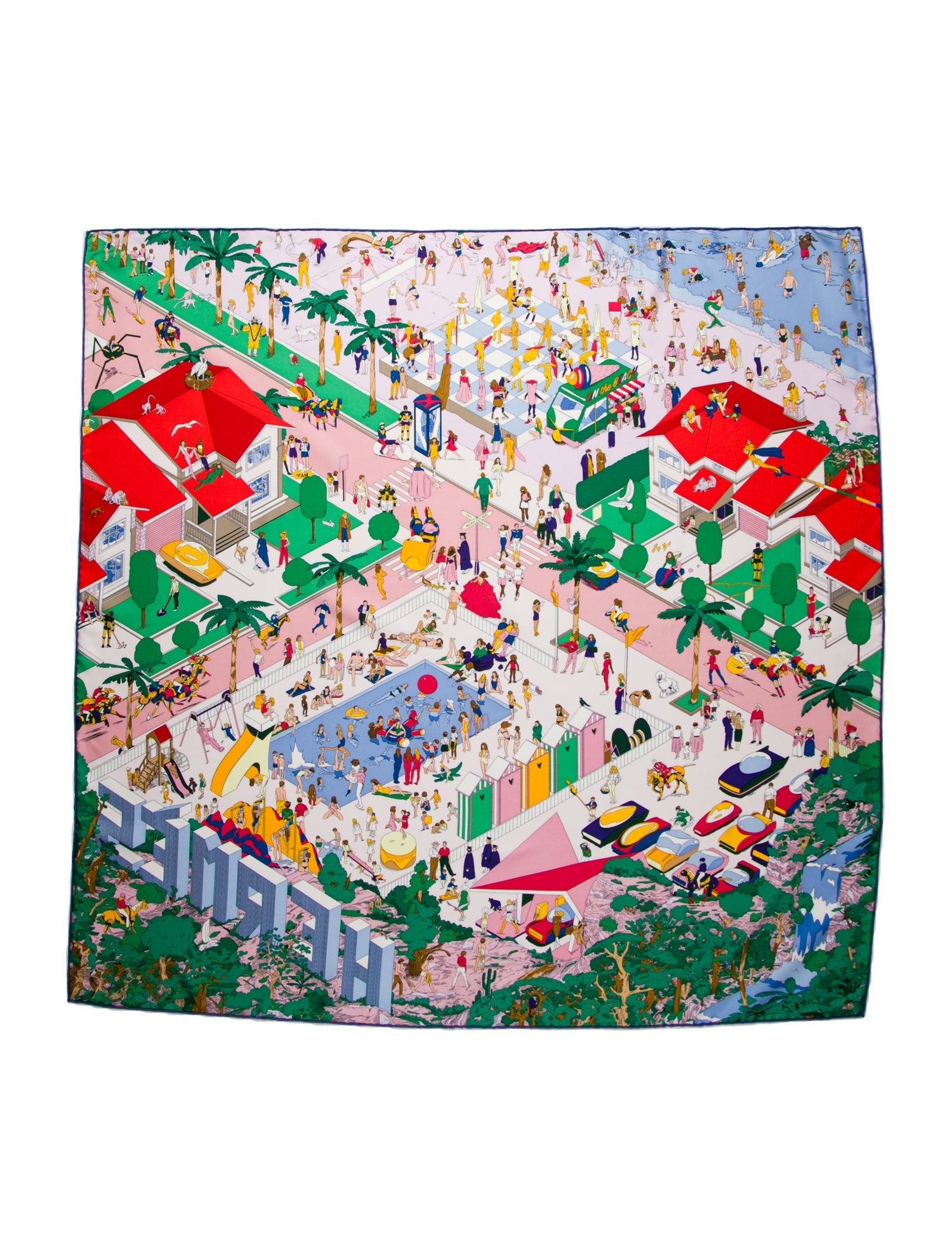 Hermès on The Beach Silk Scarf