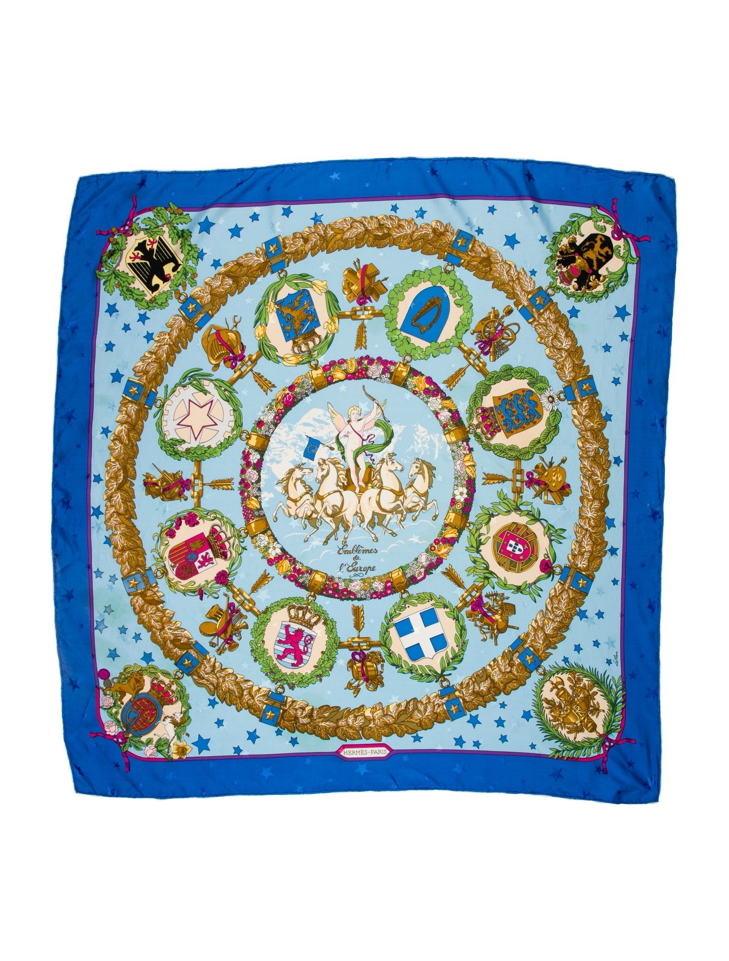 Hermès Emblémes de l'Europe Silk Scarf