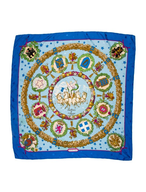 Hermès Emblémes de l'Europe Silk Scarf