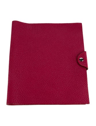 Hermès Red Pebbled Leather Tablet Cover