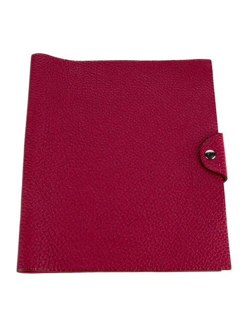 Hermès Red Pebbled Leather Tablet Cover