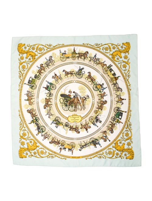 Hermès La Promenade De Longchamps Silk Scarf