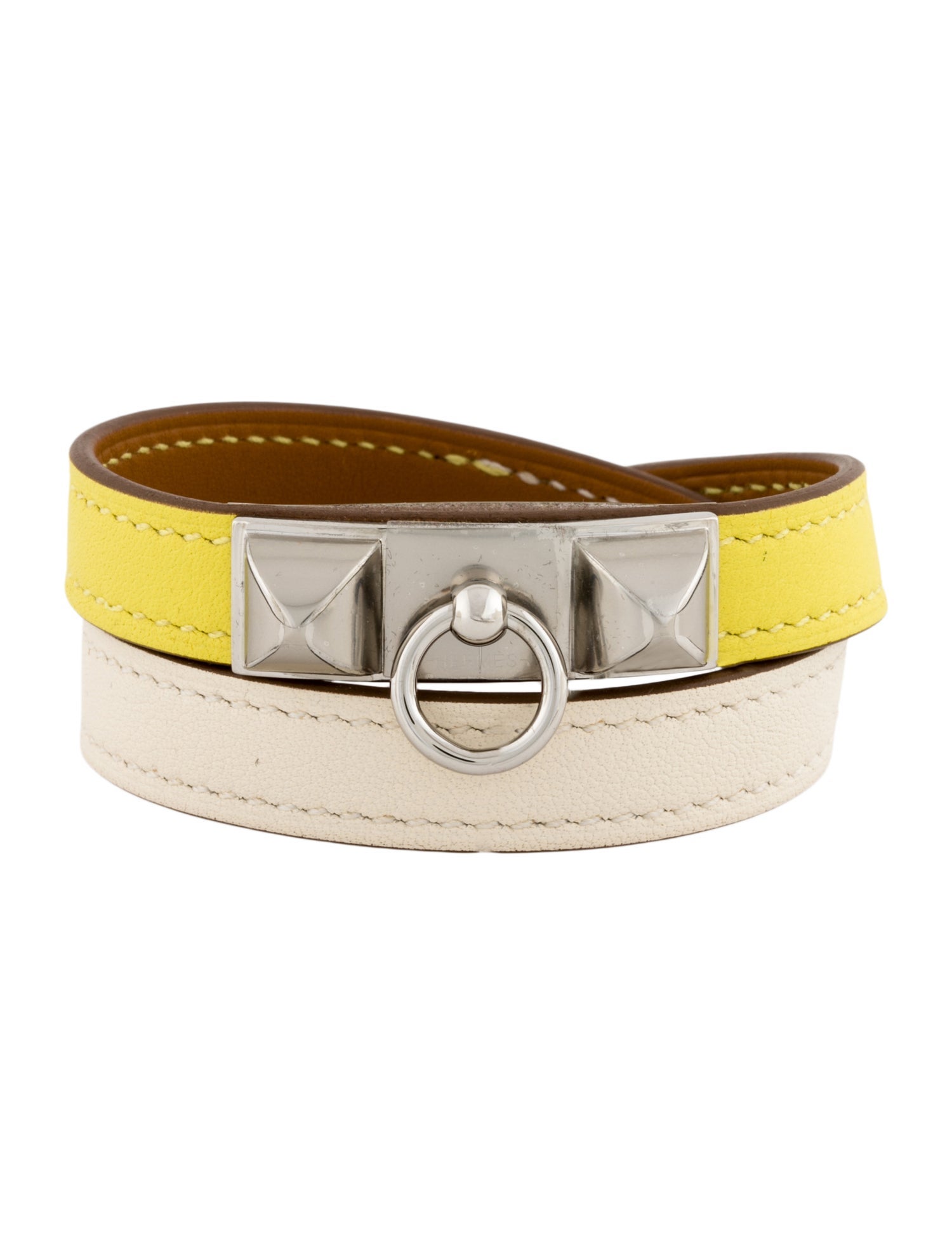 Hermès Leather Rivale Double Tour Wrap Bracelet