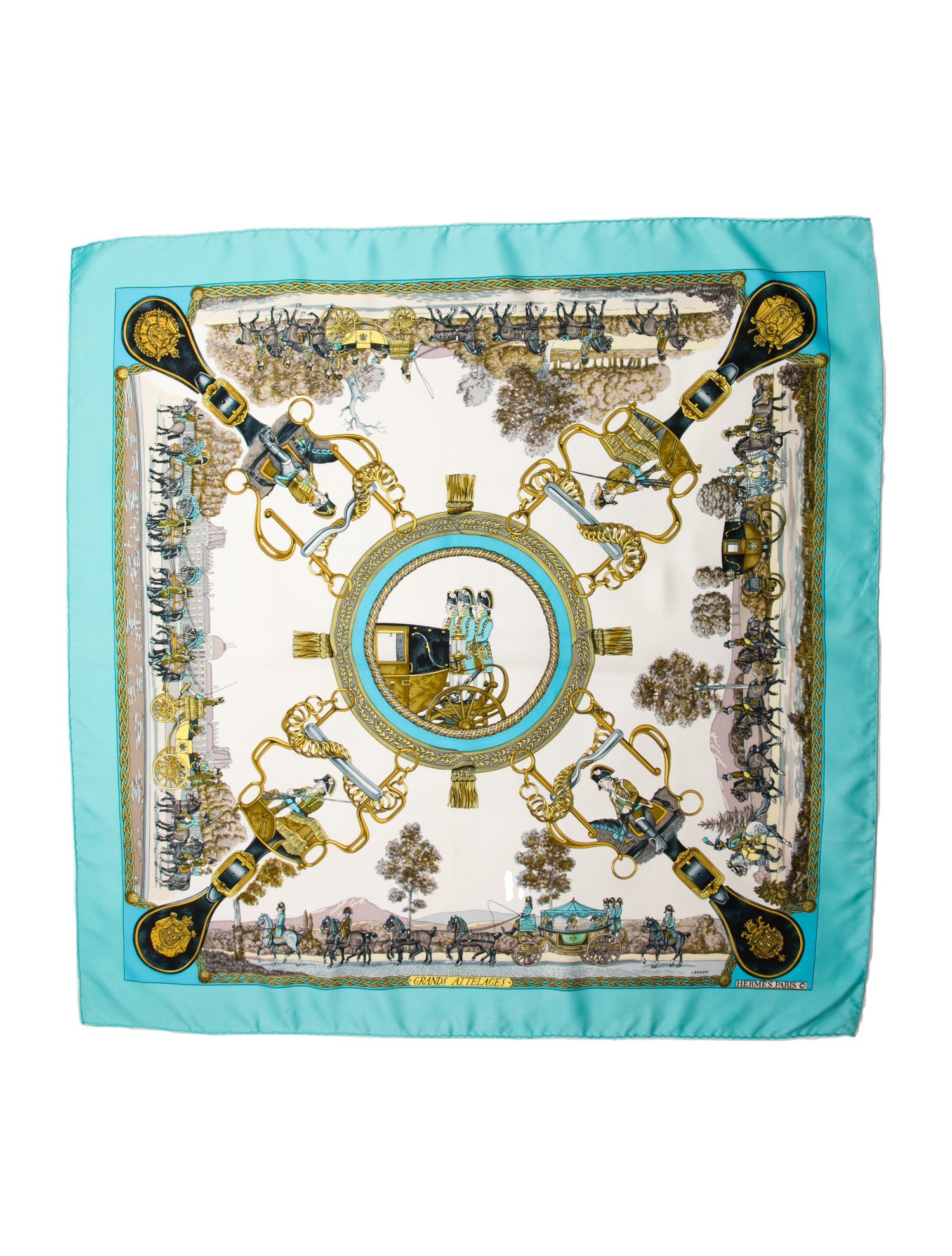 Hermès Grands Attelages Silk Scarf