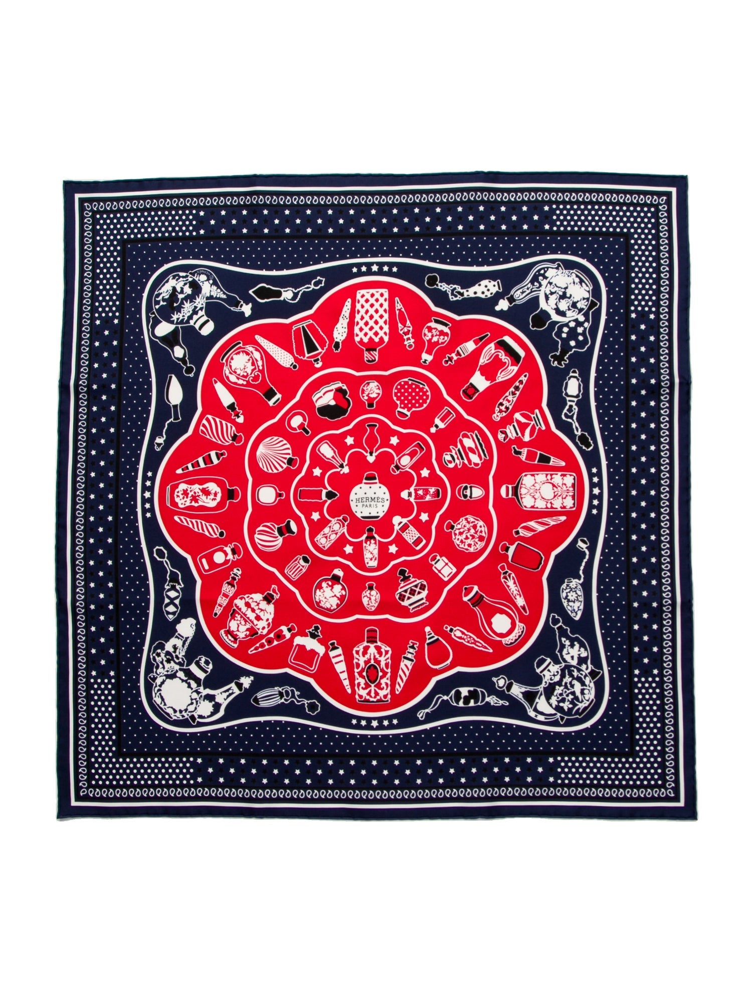 Hermès Perfume Bottle Silk Scarf