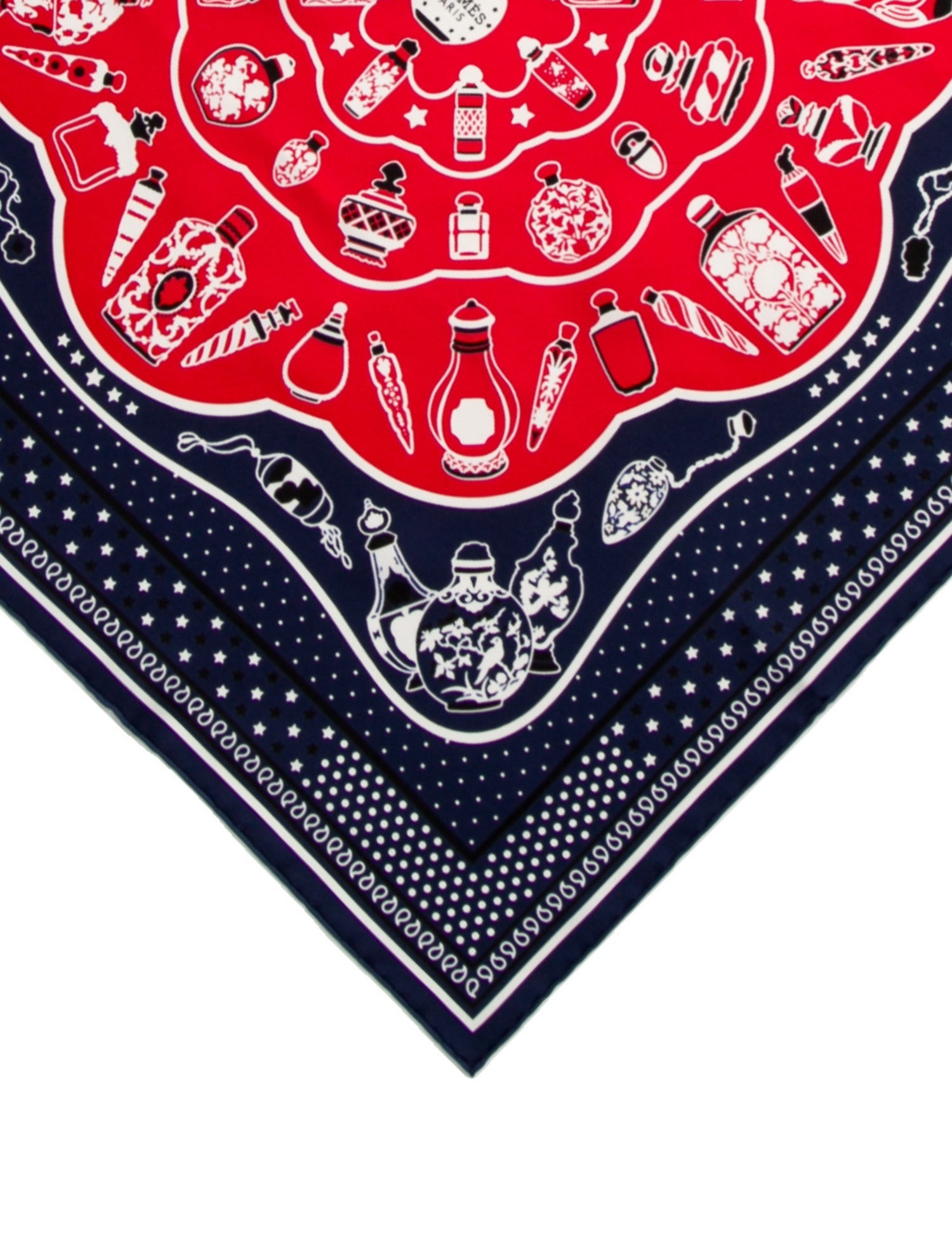 Hermès Perfume Bottle Silk Scarf