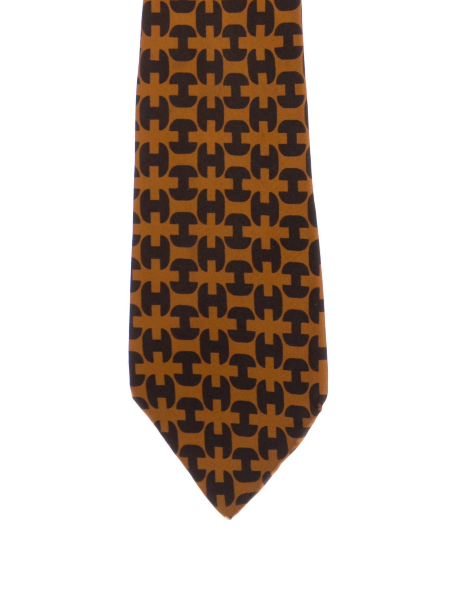 Hermès Silk Tie With Patterned Design