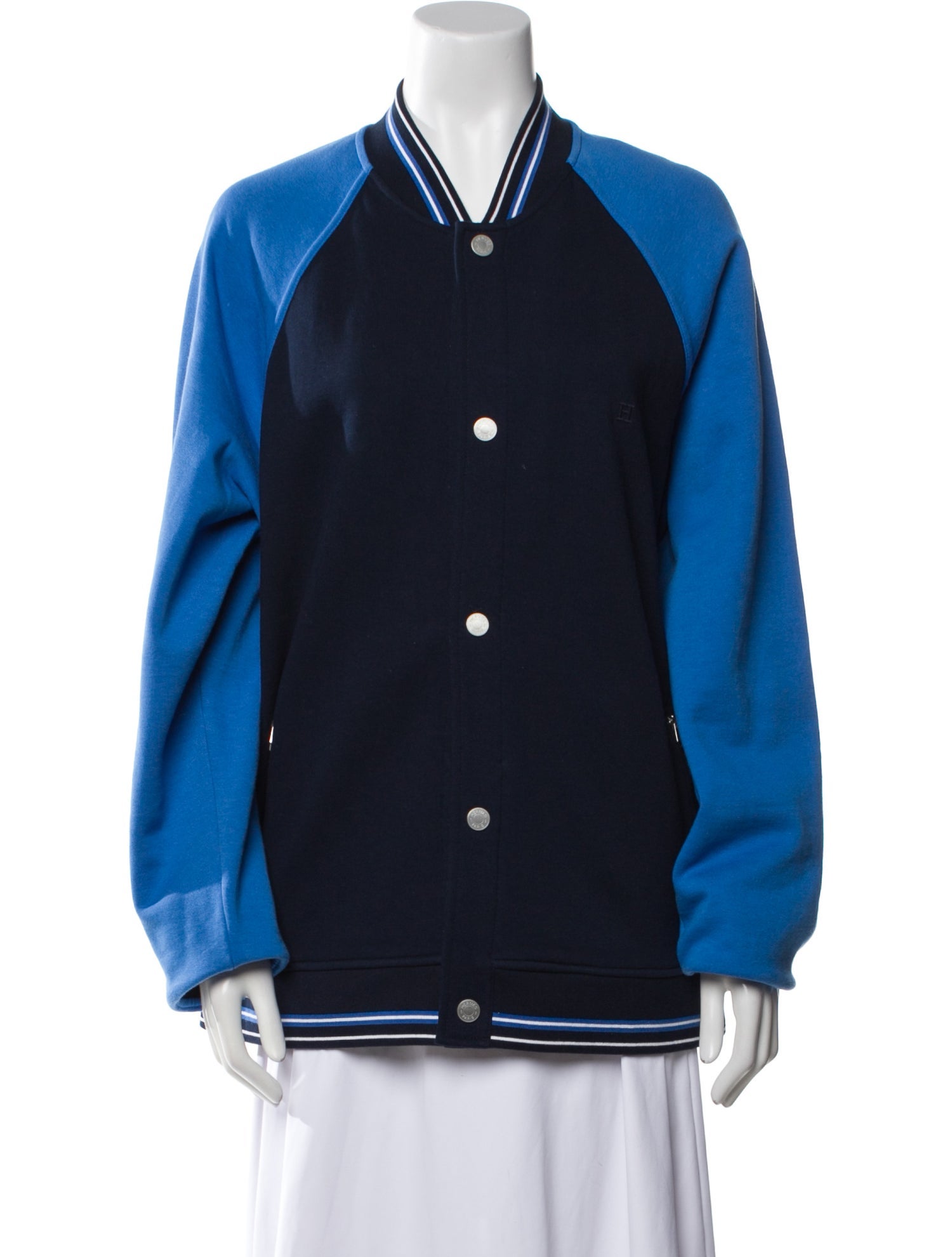 Hermès Colorblock Pattern Bomber Jacket