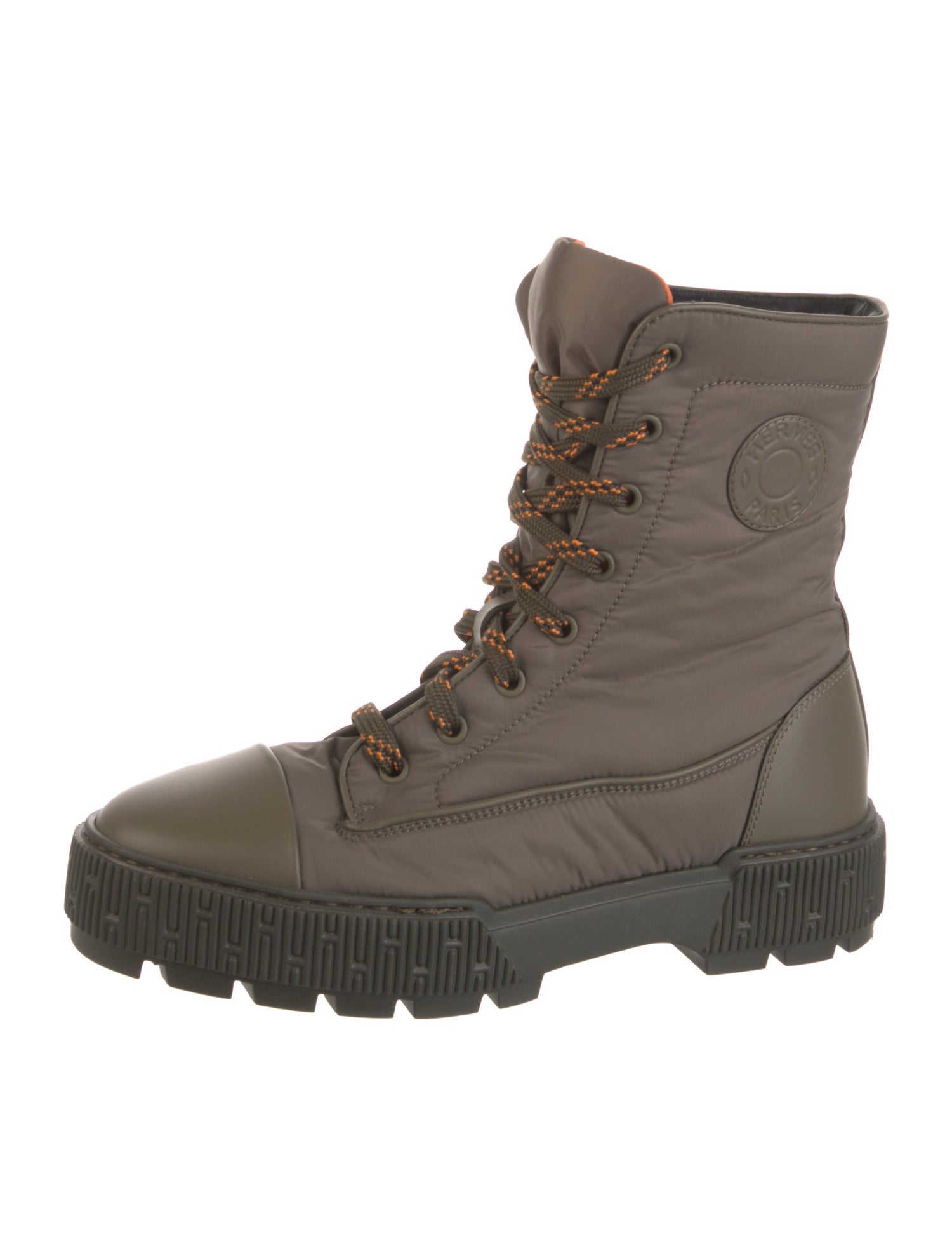 Hermès Fresh H Logo Combat Boots