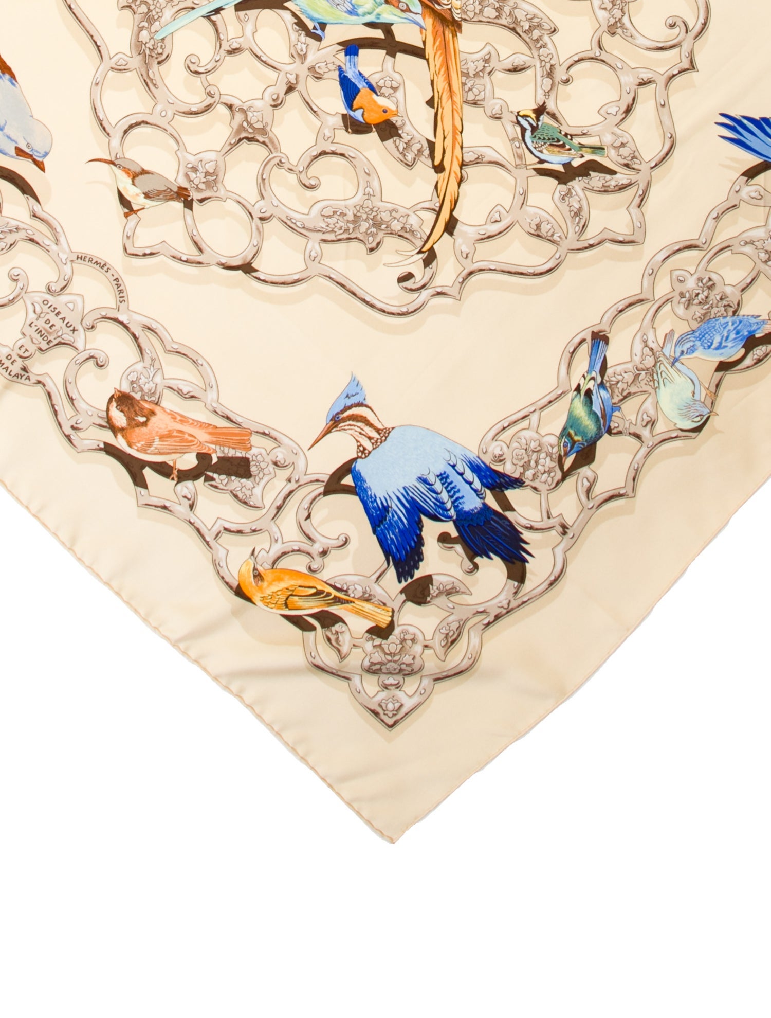Hermès Oiseaux De L’Inde Et De L’Himalaya Silk Scarf