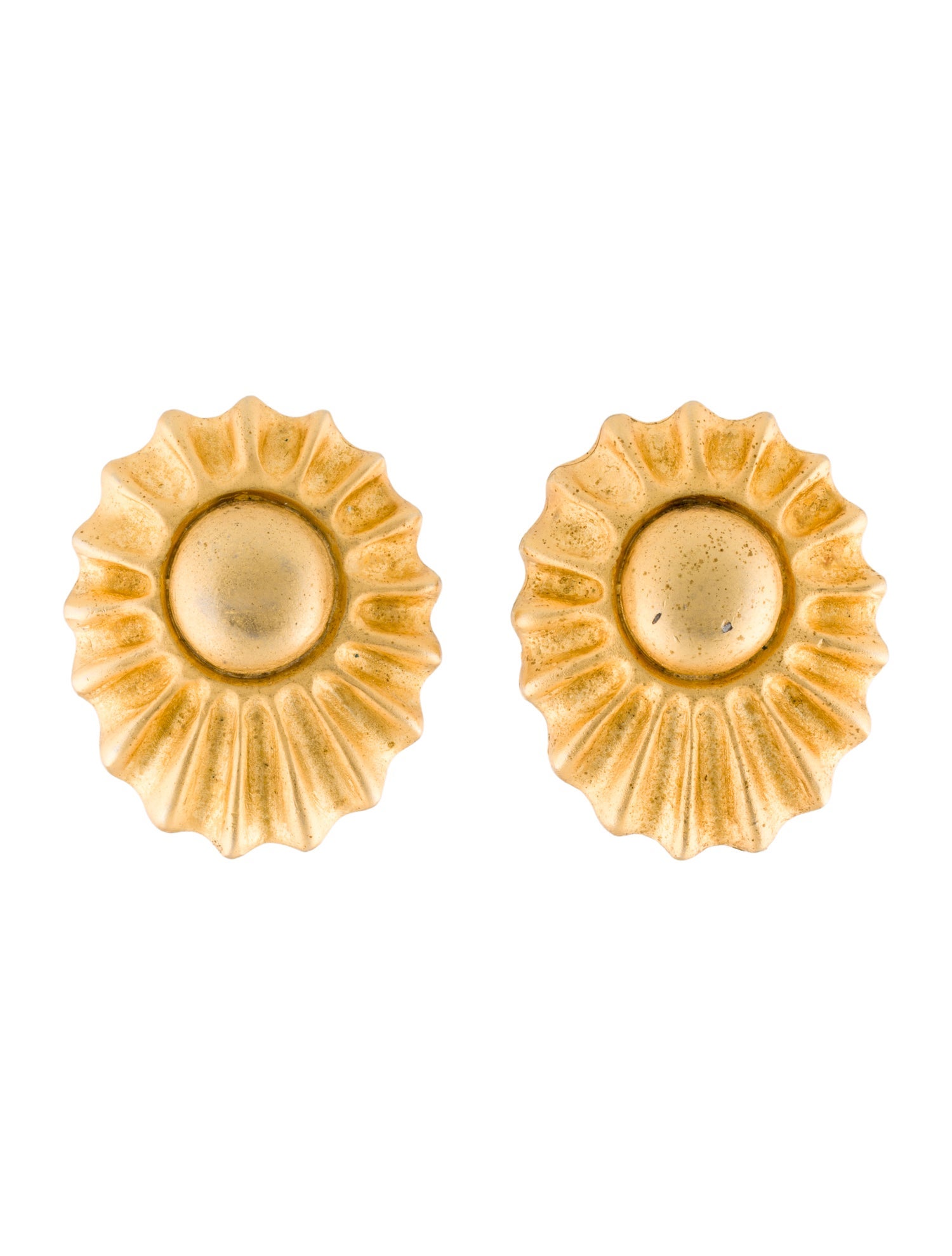 Hermès Vintage Sunburst Clip-On Earrings