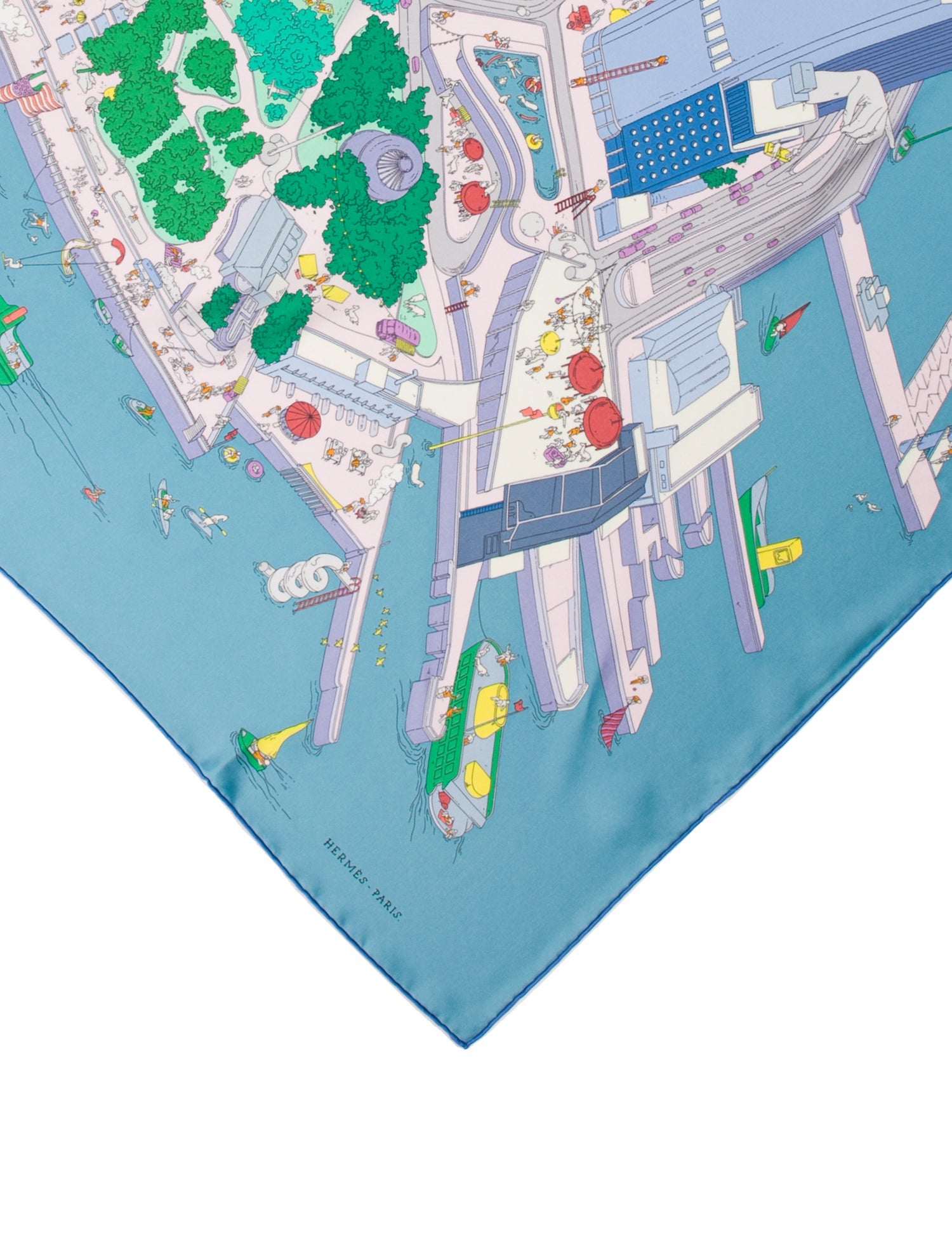 Hermès The Battery New York Silk Scarf w/ Tags