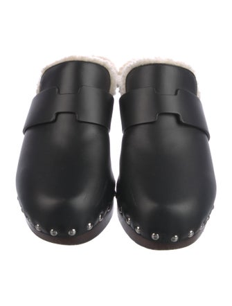 Hermès 2022 Calya Shearling Clog Mules