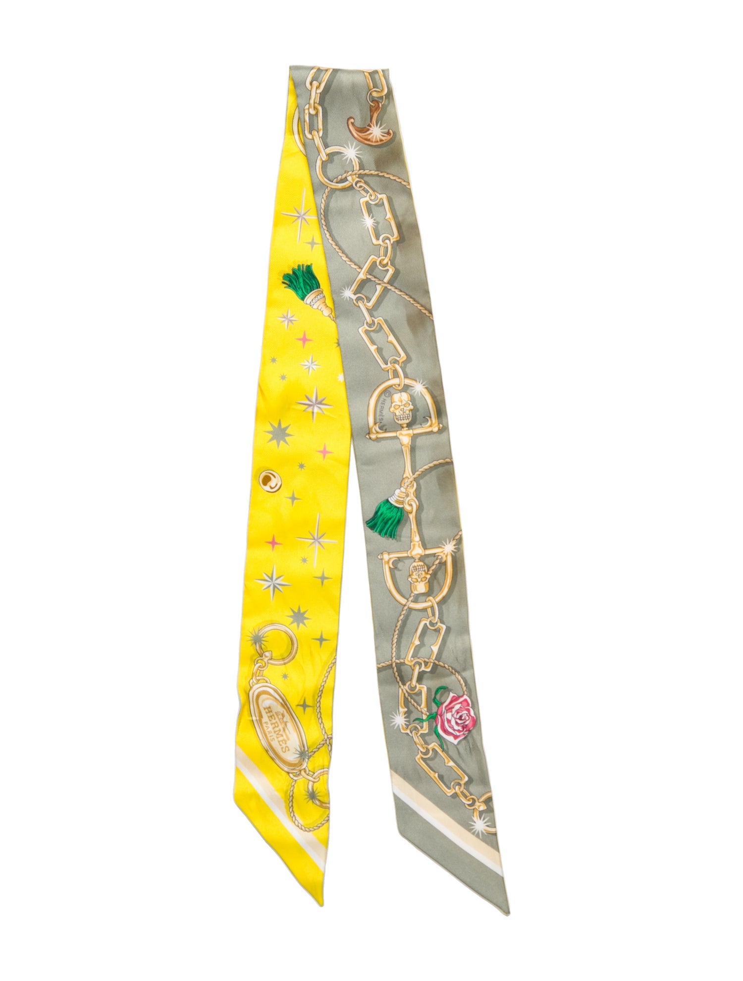 Hermès C'est La Fete Silk Twilly Scarf