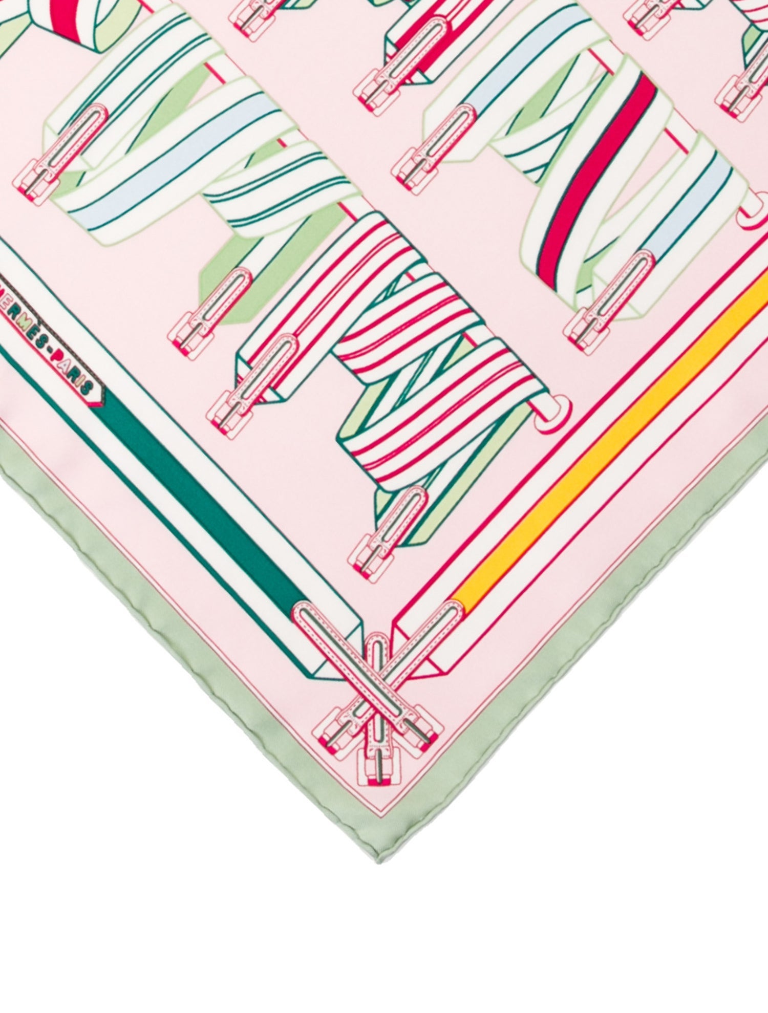 Hermès Les Sangles en Finesse Silk Scarf