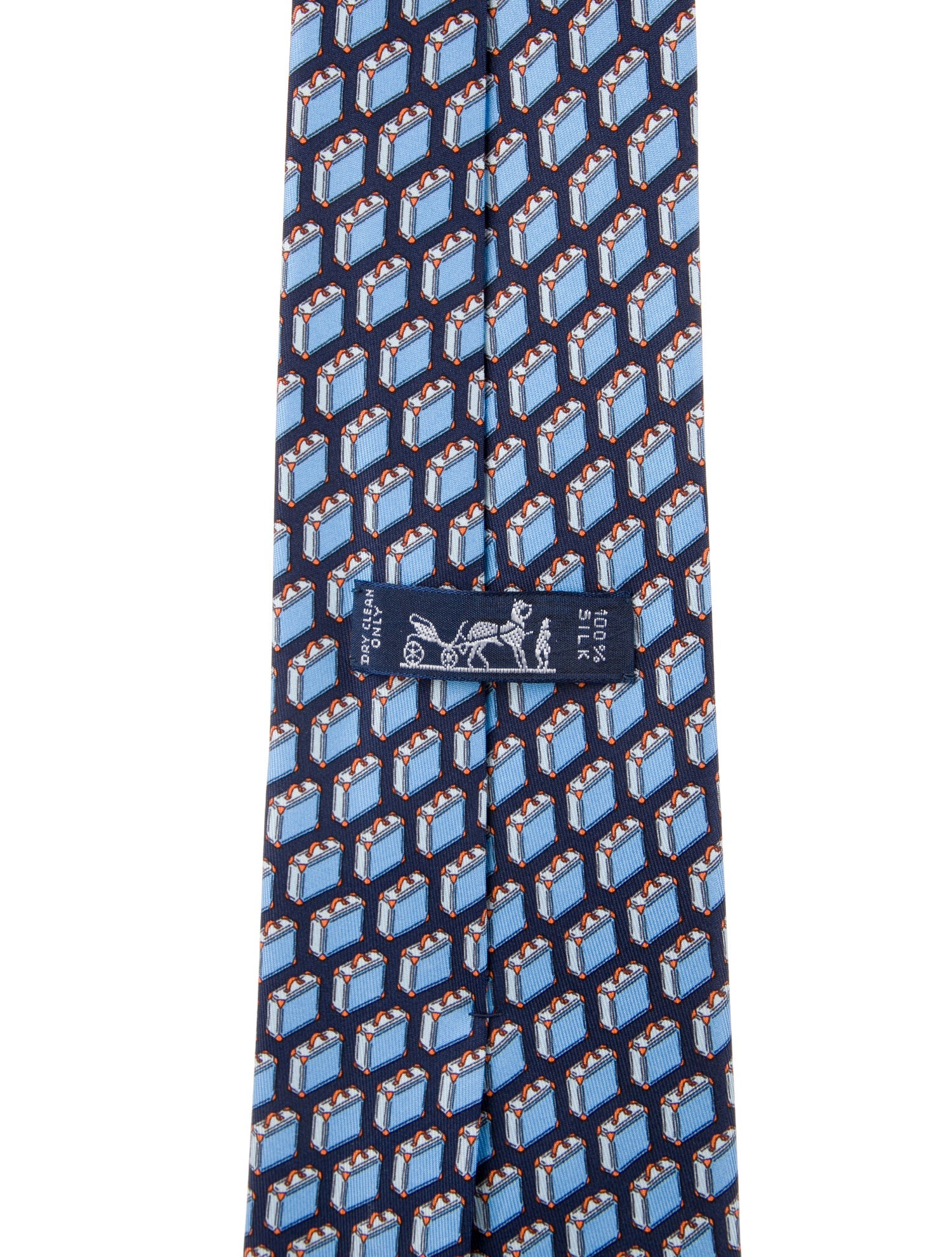 Hermès Pattern Print Silk Tie