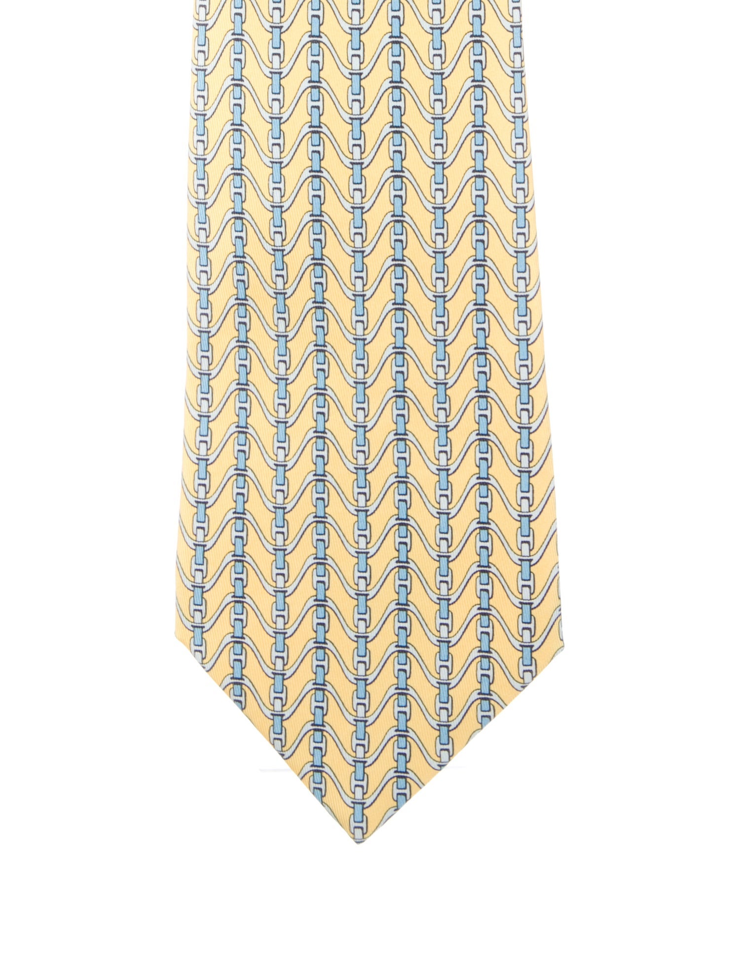 Hermès Pattern Print Silk Tie