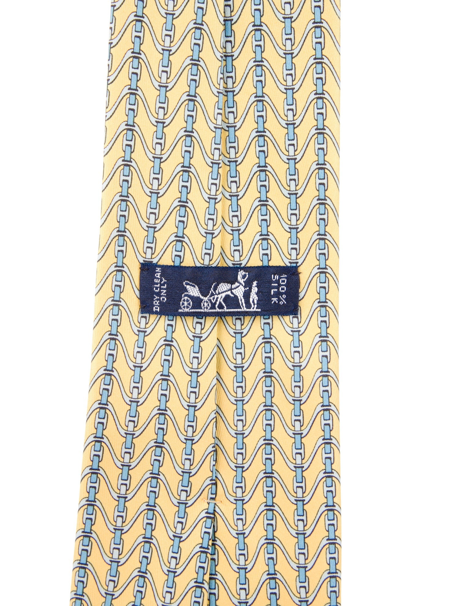 Hermès Pattern Print Silk Tie