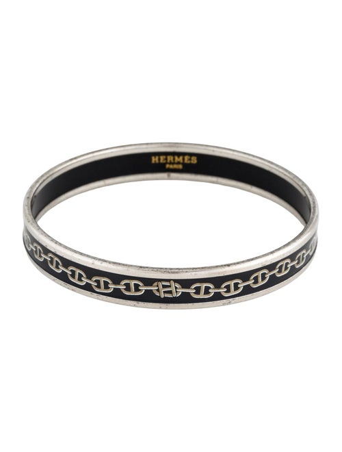 Hermès Narrow Enamel Bangle Bracelet