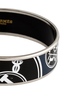 Hermès Enamel Wide Bangle Bracelet